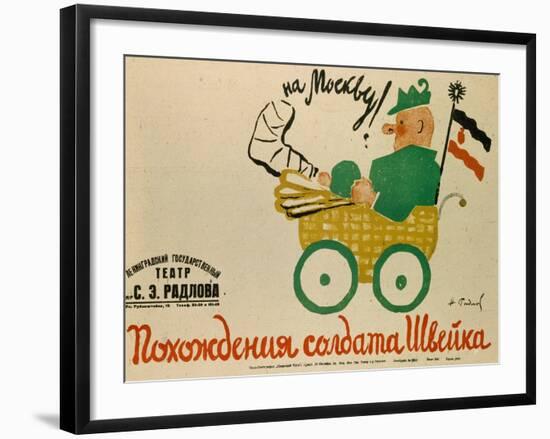 Poster for the Play 'The Good Soldier Svejk'-null-Framed Giclee Print