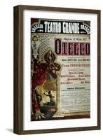 Poster for the production of Othello by Giuseppe Verdi in Brescia, Teatro Grande, 1887-null-Framed Giclee Print