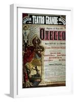 Poster for the production of Othello by Giuseppe Verdi in Brescia, Teatro Grande, 1887-null-Framed Giclee Print