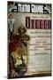 Poster for the production of Othello by Giuseppe Verdi in Brescia, Teatro Grande, 1887-null-Mounted Giclee Print