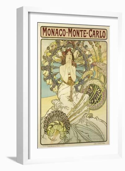 Poster for the Railway Company 'Chemin De Fers P.L.M.', 1897-Alphonse Mucha-Framed Giclee Print