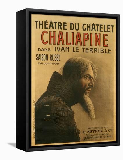 Poster for the Saison Russe at the Théâtre Du Châtelet, 1909-Eugene Verneau-Framed Stretched Canvas