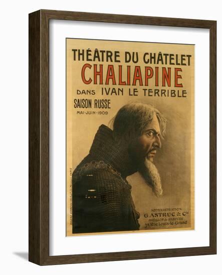 Poster for the Saison Russe at the Théâtre Du Châtelet, 1909-Eugene Verneau-Framed Giclee Print