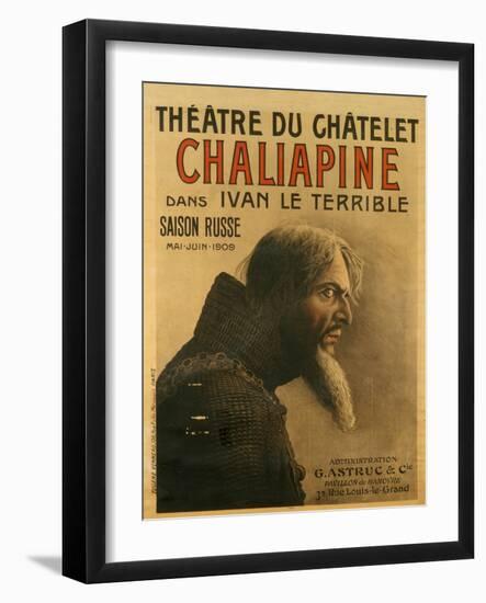 Poster for the Saison Russe at the Théâtre Du Châtelet, 1909-Eugene Verneau-Framed Giclee Print