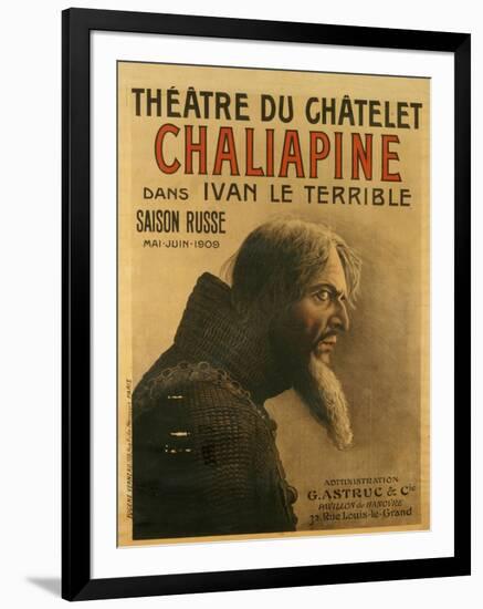 Poster for the Saison Russe at the Théâtre Du Châtelet, 1909-Eugene Verneau-Framed Giclee Print