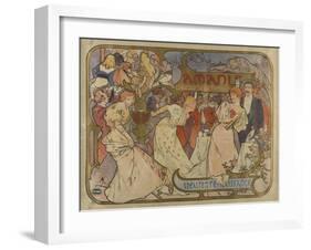 Poster for the Show "Les Amants"-Alphonse Mucha-Framed Giclee Print