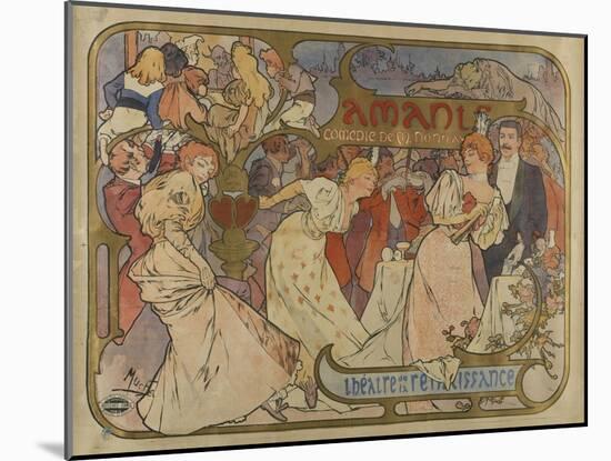 Poster for the Show "Les Amants"-Alphonse Mucha-Mounted Giclee Print