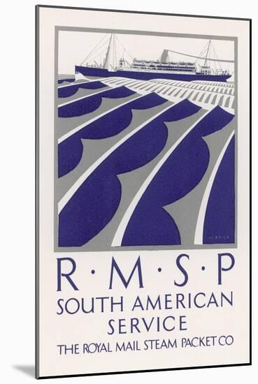 Poster for the South American Service of the Royal Mail Steam Packet Company-Herrick-Mounted Art Print