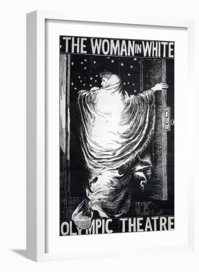 Poster for the Stage Version of 'The Woman in White' by Wilkie Collins, Performed in 1871-Frederick Walker-Framed Giclee Print