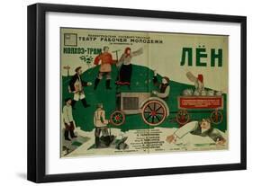 Poster for the Theatre Play Flax, 1931-Fyodor Filippovich Kondratov-Framed Giclee Print