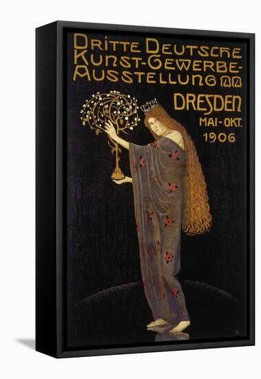 Poster for the Third Art and Crafts Exhibition in Dresden 1906-Plakatkunst-Framed Stretched Canvas