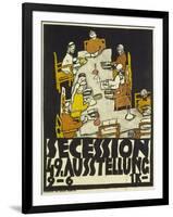 Poster for the Vienna Secession, 49th Exhibition, 1918-Egon Schiele-Framed Premium Giclee Print