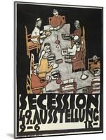 Poster for the Vienna Secession, 49th Exhibition, Die Freunde, 1918-Egon Schiele-Mounted Giclee Print