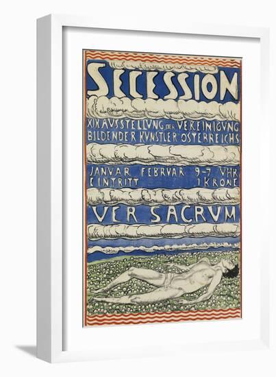 Poster for the Vienna Secession Exhibition, 1904 (Gouache)-Ferdinand Hodler-Framed Giclee Print