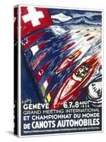 Poster for the World Motor Boat Championships in Geneva from the 6Th-8th August 1938-null-Stretched Canvas