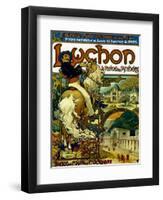 Poster for Trains to Luchon, France, 1895-Alphonse Mucha-Framed Giclee Print