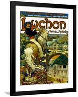 Poster for Trains to Luchon, France, 1895-Alphonse Mucha-Framed Giclee Print