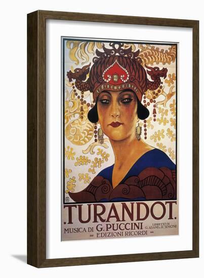 Poster for Turandot, Opera-Giacomo Puccini-Framed Giclee Print