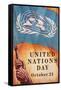 Poster for United Nations Day-null-Framed Stretched Canvas