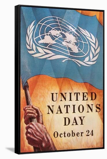 Poster for United Nations Day-null-Framed Stretched Canvas