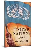 Poster for United Nations Day-null-Mounted Art Print