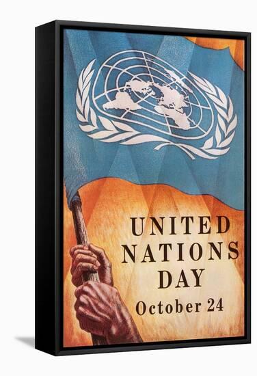 Poster for United Nations Day-null-Framed Stretched Canvas