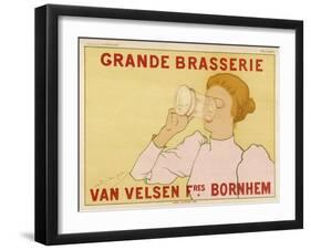 Poster for Van Velsen's Beer from Belgium-null-Framed Art Print