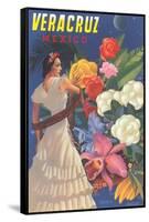 Poster for Veracruz, Mexico, Senorita with Flowers-null-Framed Stretched Canvas