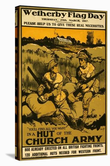Poster for Wetherby Flag Day, Thursday 29Th March, 1917, Pub. 1917 (Colour Litho)-Ernest Hasseldine-Stretched Canvas