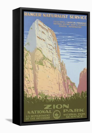 Poster for Zion National Park-null-Framed Stretched Canvas