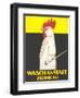 Poster for Zurich Laundry Service with Rooster-null-Framed Giclee Print