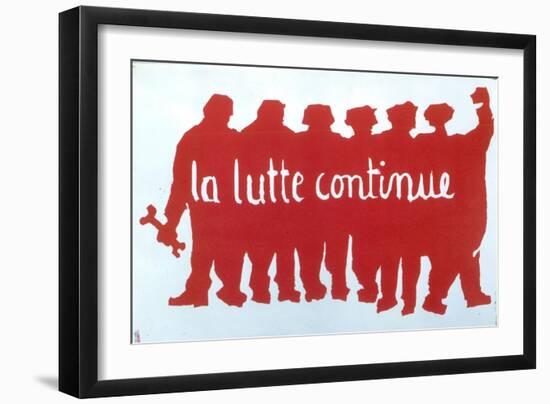 Poster from the Student Revolt in Paris, 1968-null-Framed Giclee Print