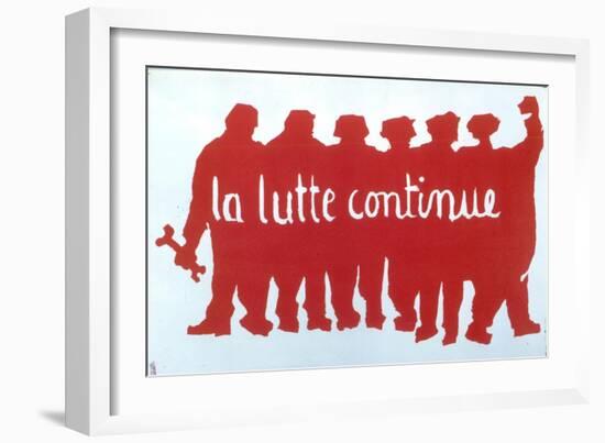 Poster from the Student Revolt in Paris, 1968-null-Framed Giclee Print