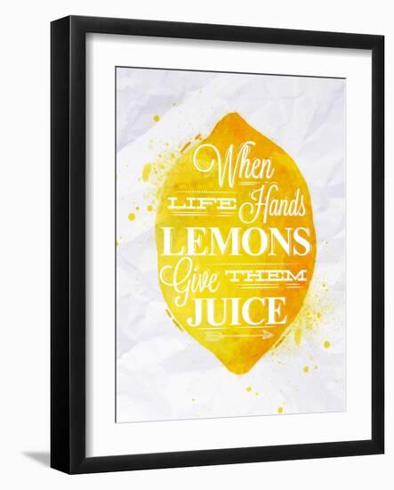 Poster Fruit Lemon-anna42f-Framed Art Print