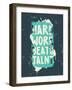 Poster. Hard Work Beats Talent-Vanzyst-Framed Art Print