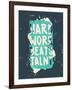 Poster. Hard Work Beats Talent-Vanzyst-Framed Art Print