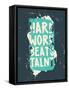 Poster. Hard Work Beats Talent-Vanzyst-Framed Stretched Canvas