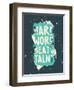 Poster. Hard Work Beats Talent-Vanzyst-Framed Art Print