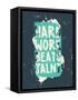 Poster. Hard Work Beats Talent-Vanzyst-Framed Stretched Canvas