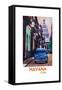 Poster Havana Cuba Street Scene Oldtimer Retro-Markus Bleichner-Framed Stretched Canvas