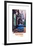 Poster Havana Cuba Street Scene Oldtimer Retro-Markus Bleichner-Framed Art Print