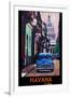 Poster Havana Cuba Street Scene Oldtimer Vintage-Markus Bleichner-Framed Art Print