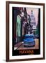 Poster Havana Cuba Street Scene Oldtimer Vintage-Markus Bleichner-Framed Art Print