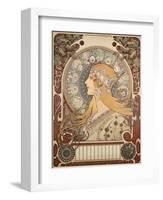 Poster Illustration by Alphonse Mucha for La Plume-null-Framed Giclee Print