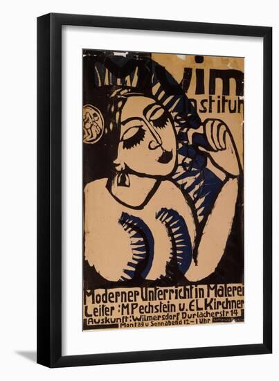 Poster Institute Muim; Plakat Muim Institut, 1911-Ernst Ludwig Kirchner-Framed Giclee Print