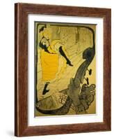 Poster: Jane Avril at the 'Jardins De Paris', 1893-Henri de Toulouse-Lautrec-Framed Art Print