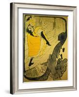 Poster: Jane Avril at the 'Jardins De Paris', 1893-Henri de Toulouse-Lautrec-Framed Art Print