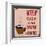 Poster: Keep Calm and Drink Coffee. Vector Illustration.-De Visu-Framed Art Print