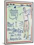 Poster marking the opening of the Bobby Jones course at Augusta, 1933-Unknown-Mounted Giclee Print