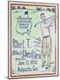 Poster marking the opening of the Bobby Jones course at Augusta, 1933-Unknown-Mounted Giclee Print